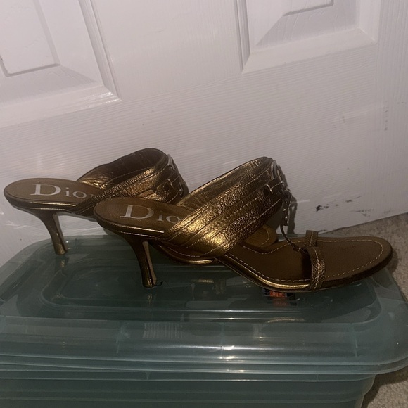 Christian Dior Sandals in Metallic Leather - Picture 11 of 12